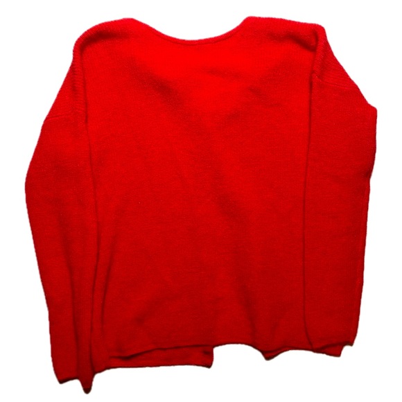 Sezane Gaspard Women's Red Mohair Cardigan Sweater - Picture 3 of 7